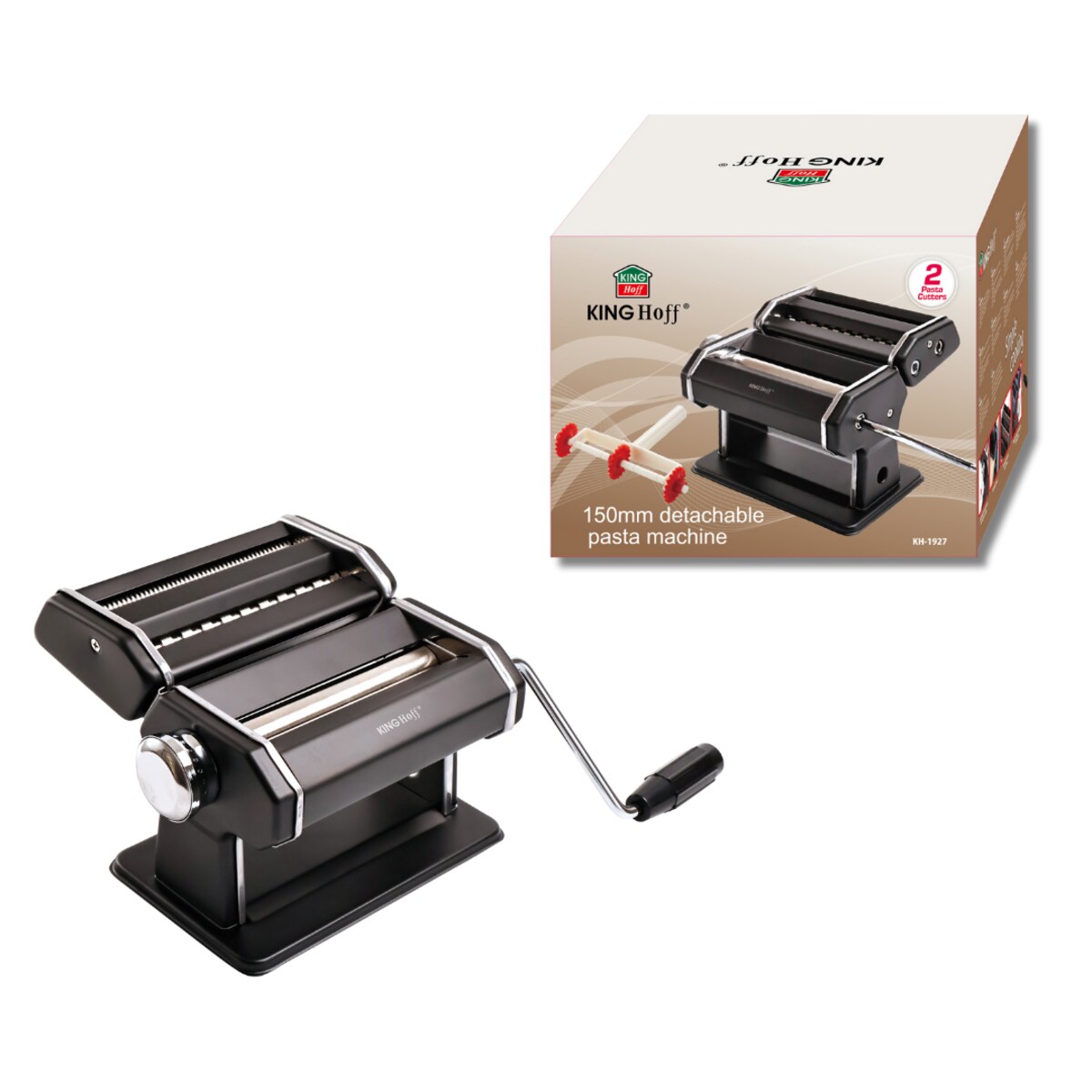 Maszynka 2 w 1 do ciasta i makaronu czarna KINGHOFF