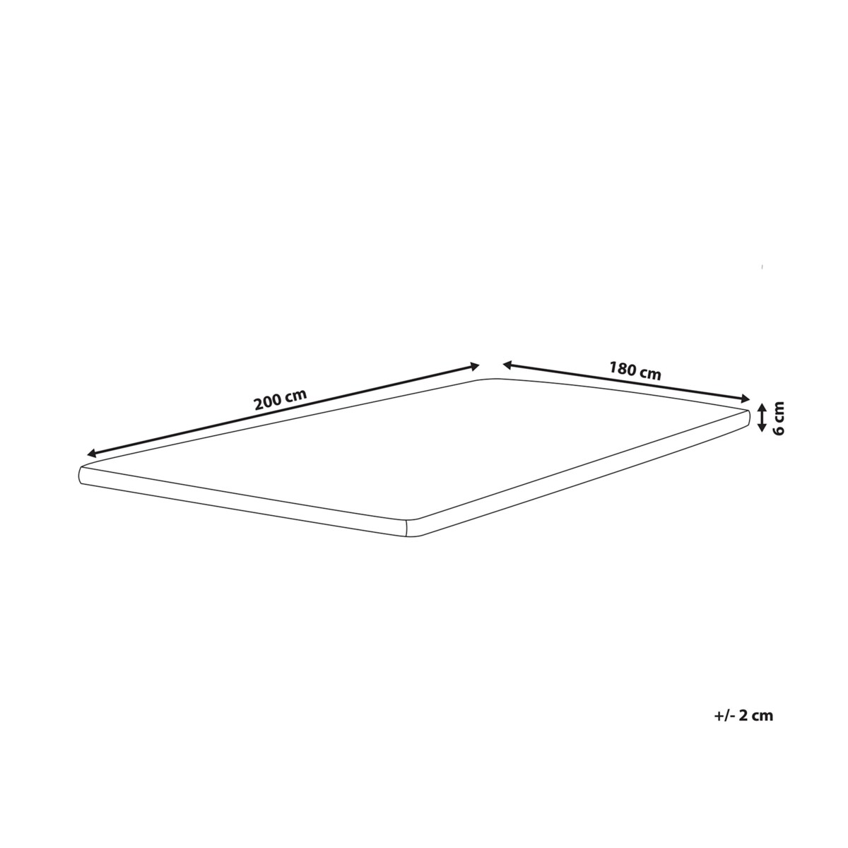 Materac nawierzchniowy topper 180 x 200 cm CALM