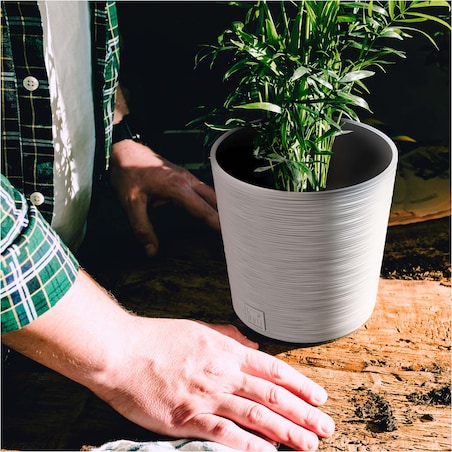 Doniczka Donica Ogrodowa 25/30 Cm Zestaw Na Taras Do Ogrodu Domu Biały