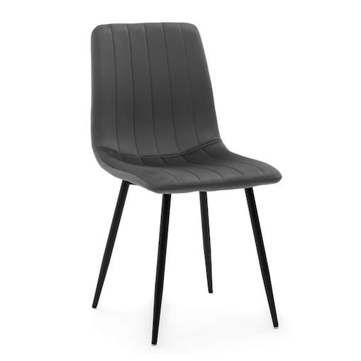 Krzesło tapicerowane do salonu jadalni GELA szary welur