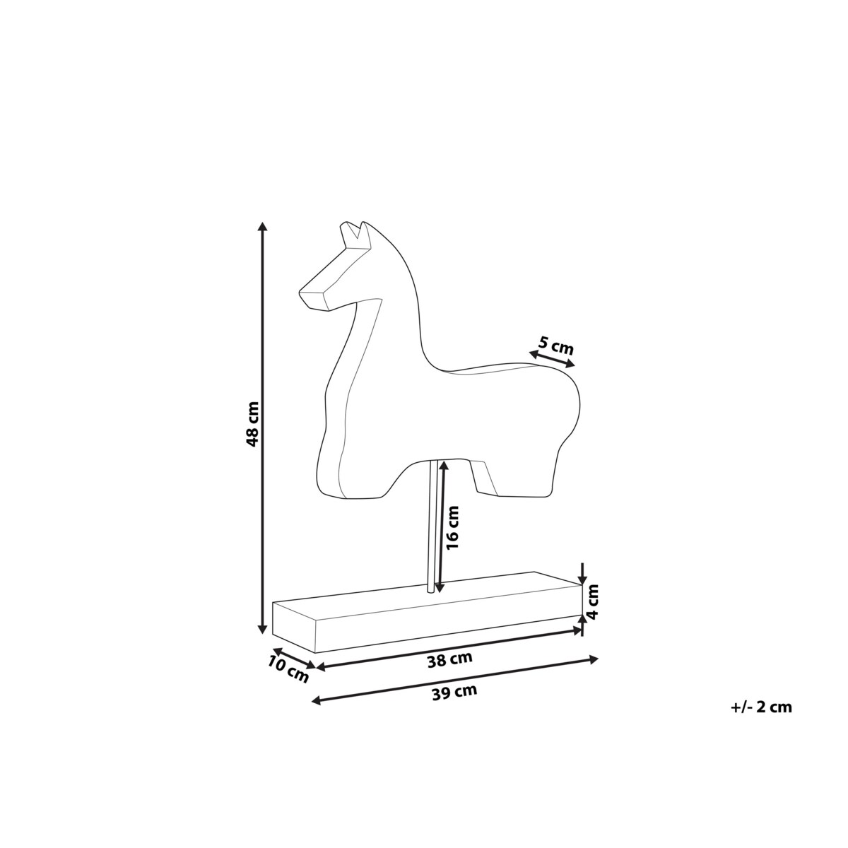 Figurka koń jasne drewno COLIMA