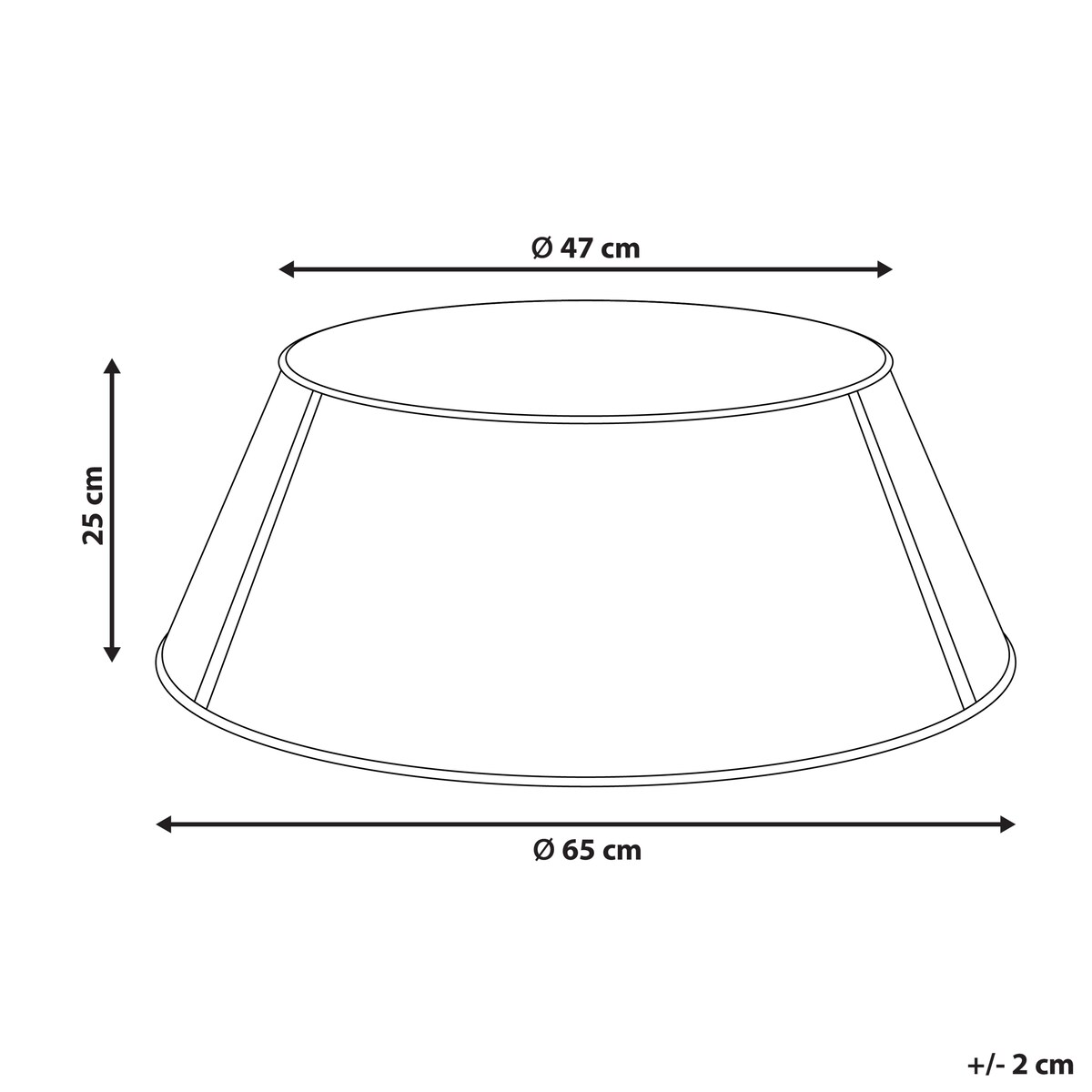 Osłonka pod choinkę IMATRA Żelazo Beżowy 65 cm