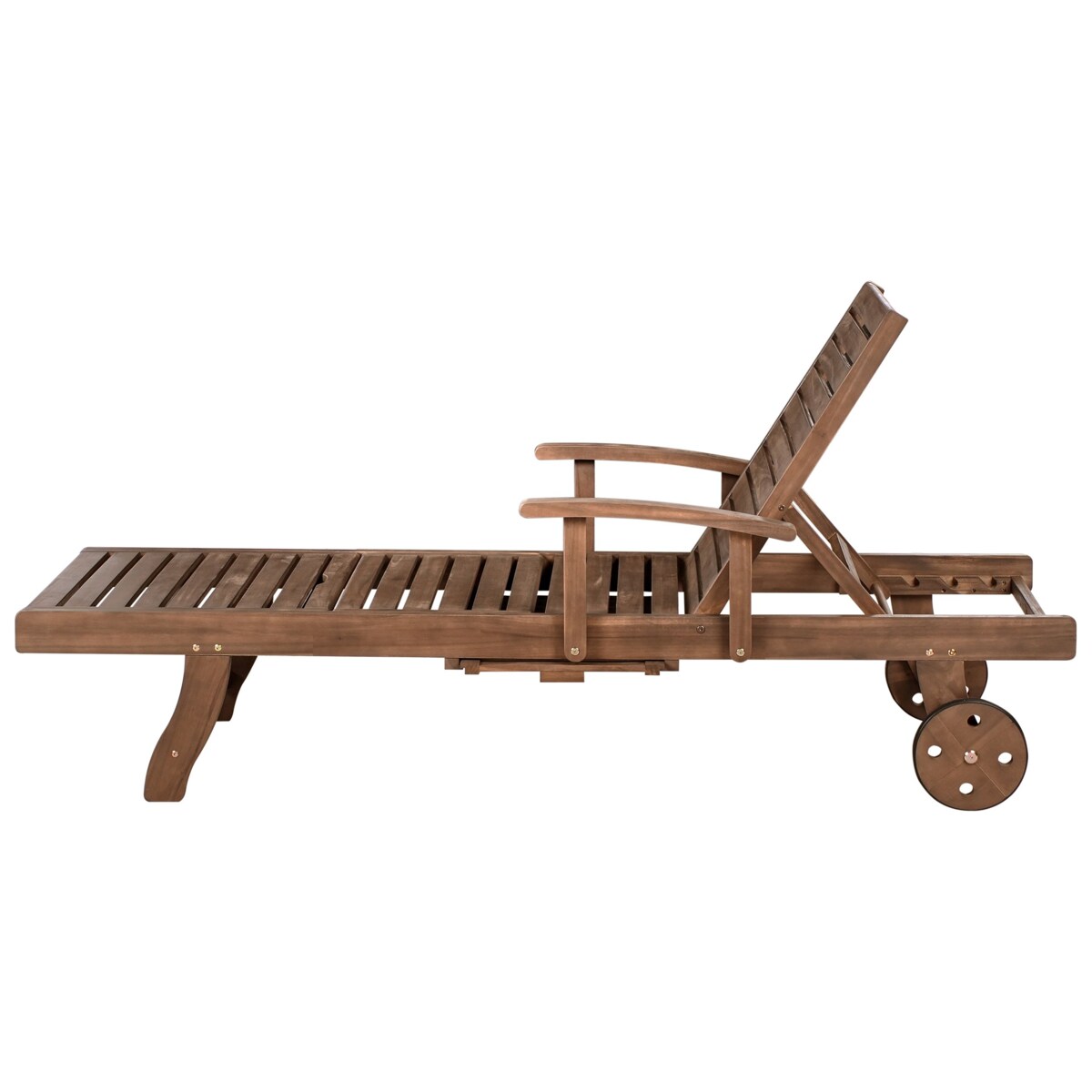 Leżak ogrodowy AMANTEA Drewno akacjowe Ciemnobrązowy