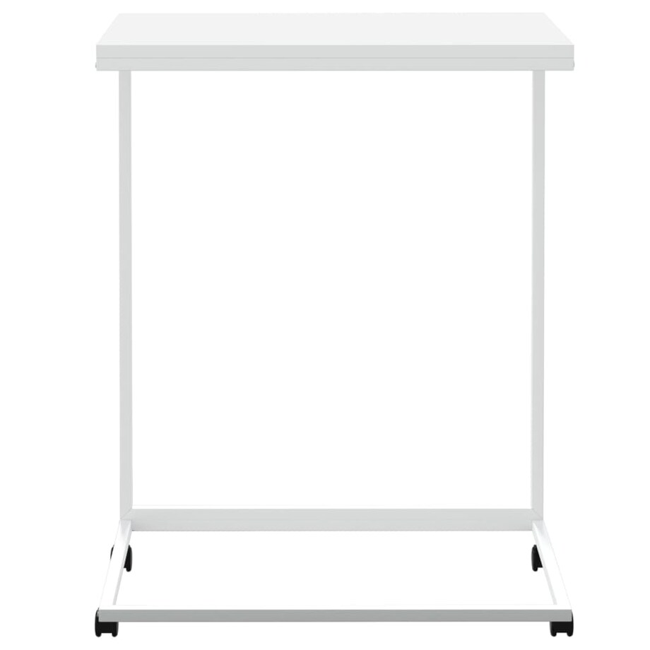 vidaXL Stolik boczny na kółkach, biały, 55x35x70 cm