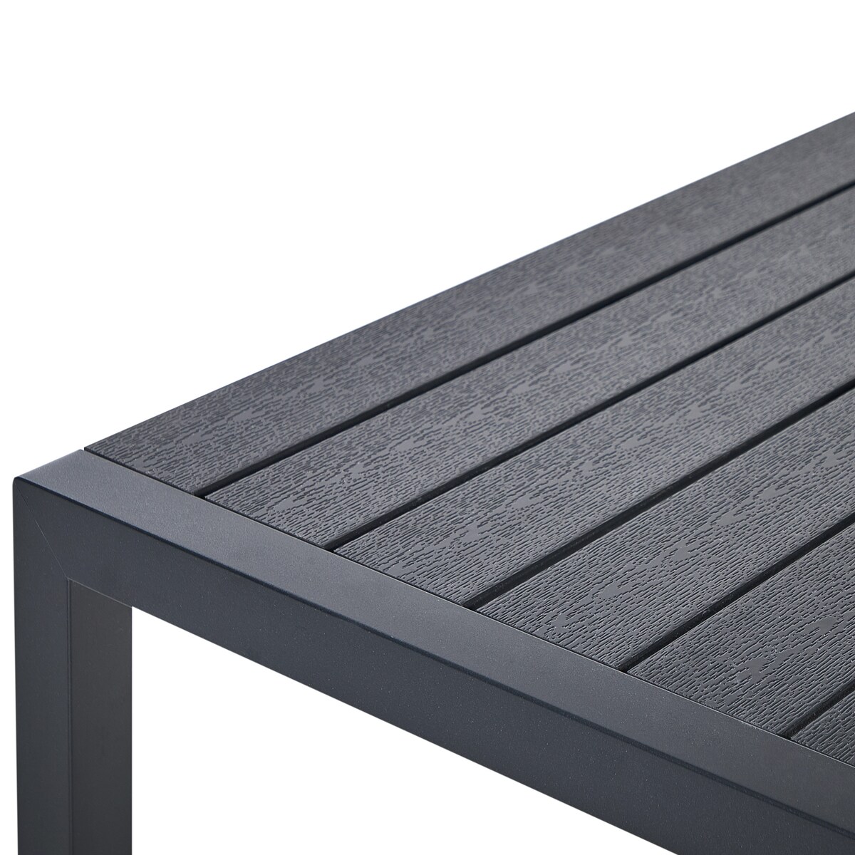 Stół ogrodowy VERNIO 180 cm 90 cm Metal Czarny