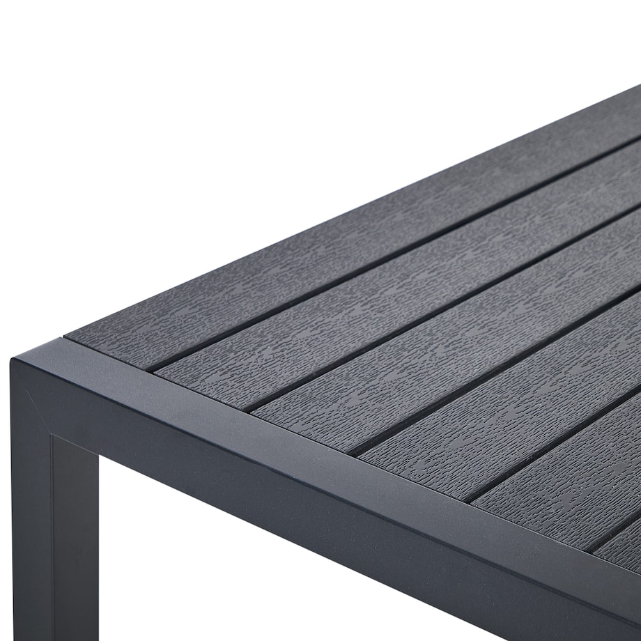 Stół ogrodowy VERNIO 180 cm 90 cm Metal Czarny
