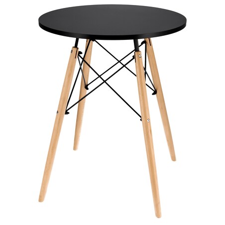 Nowoczesny Skandynawski Czarny Okrągły Stół do Jadalni