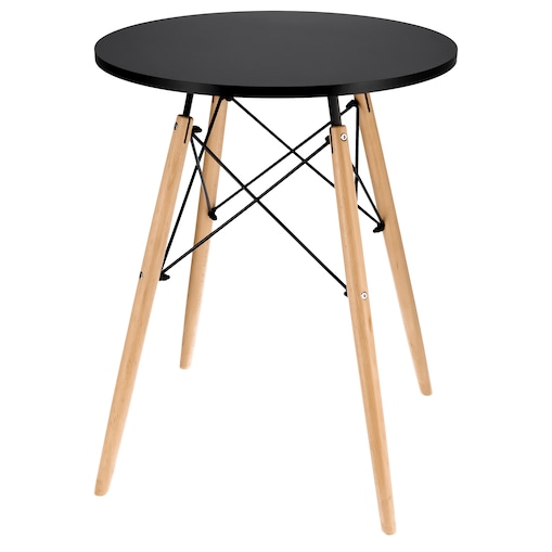 Nowoczesny Skandynawski Czarny Okrągły Stół do Jadalni