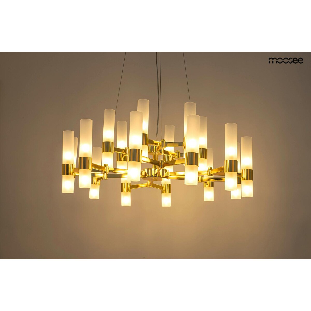 MOOSEE lampa wisząca TUBS 18 złota