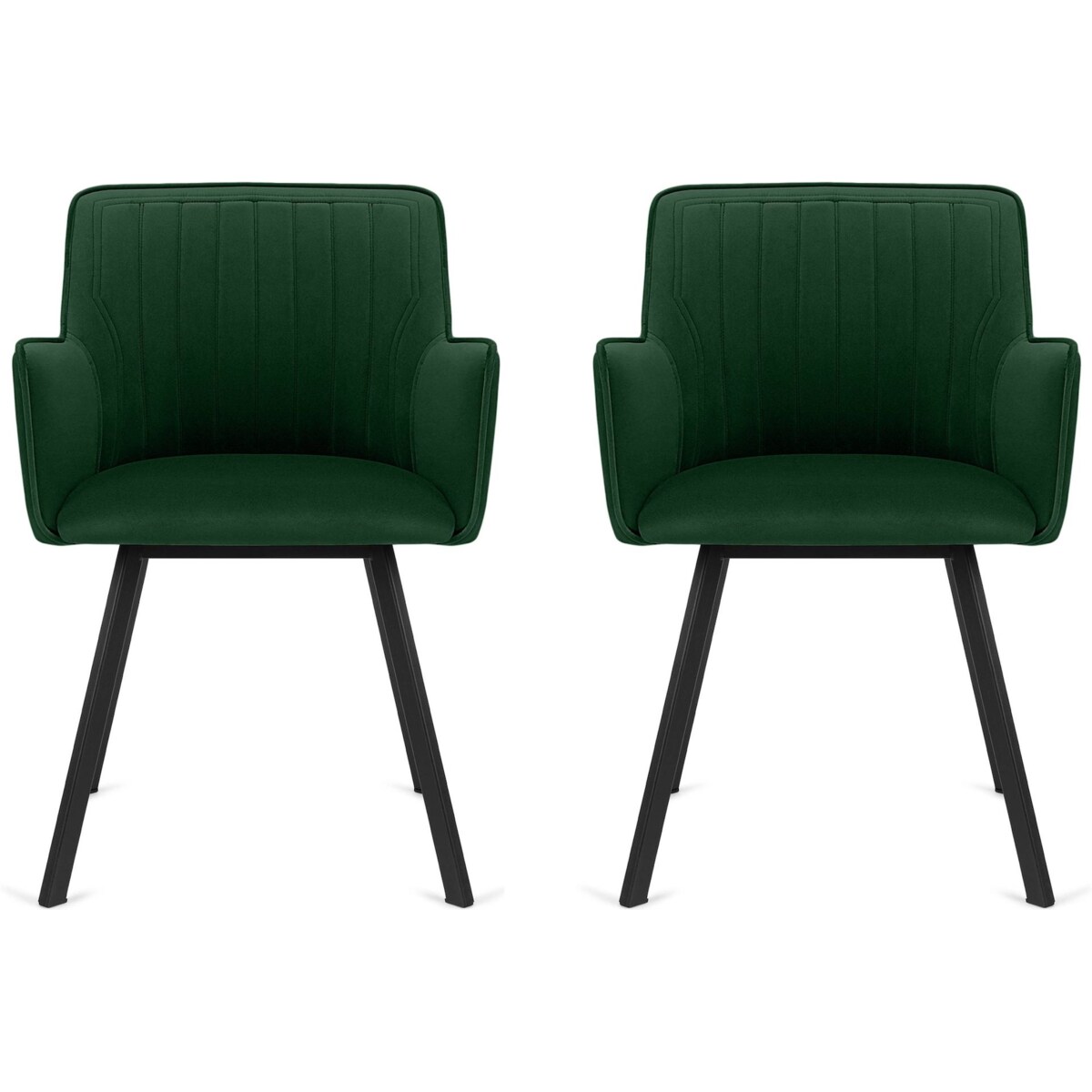 KONSIMO PYRUS welurowe krzesła 2 sztuki ciemnozielone