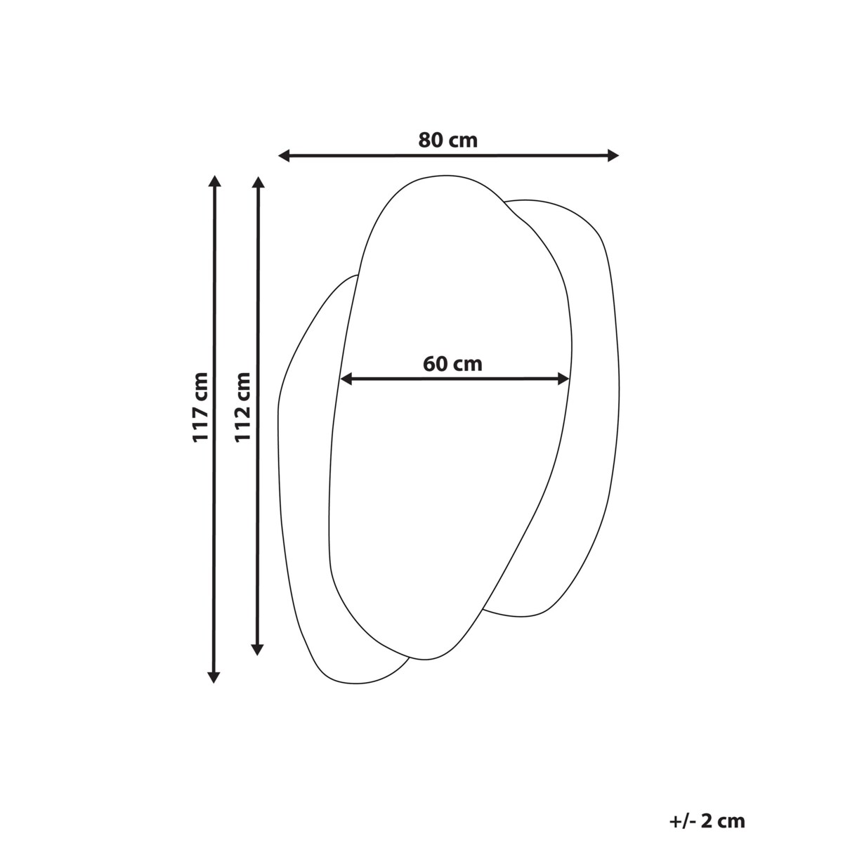 Lustro ścienne 80 x 117 cm białe PANNES