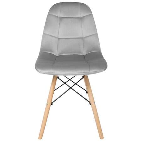 Krzesło Tapicerowane Welurowe Do Jadalni Salonu Pikowane Skandynawskie