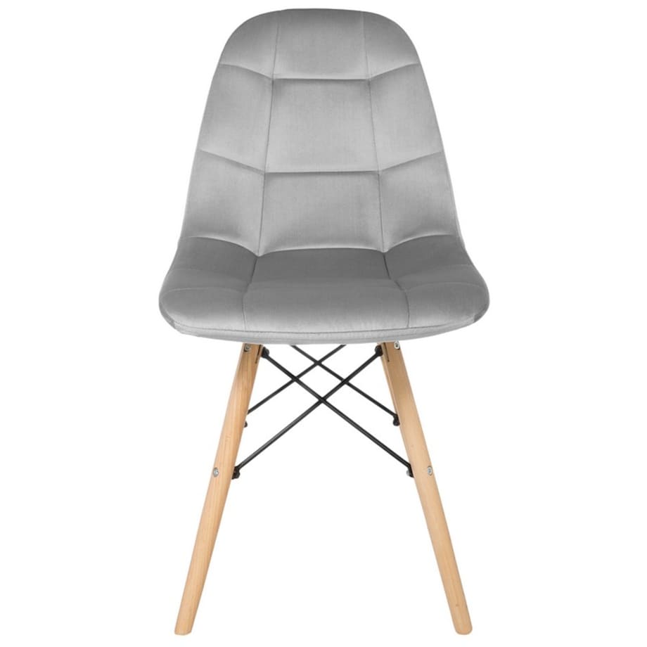 Krzesło Tapicerowane Welurowe Do Jadalni Salonu Pikowane Skandynawskie