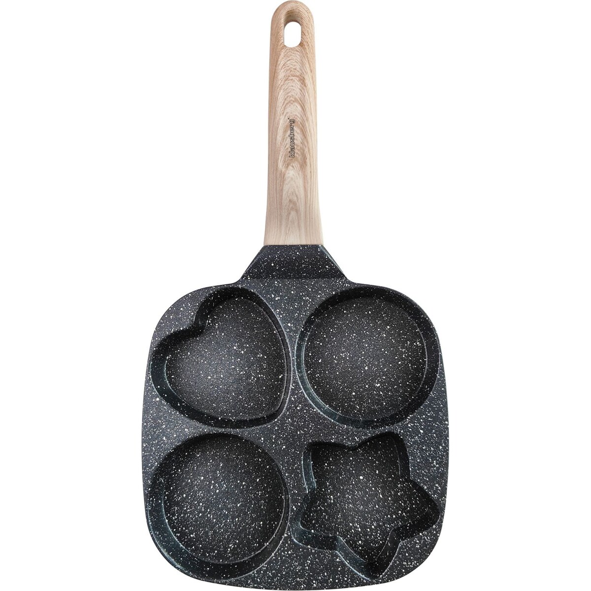 Patelnia marmurkowa 4 w 1 do naleśników jajek placków pancake 18cm CZARNA KLAUSBERG