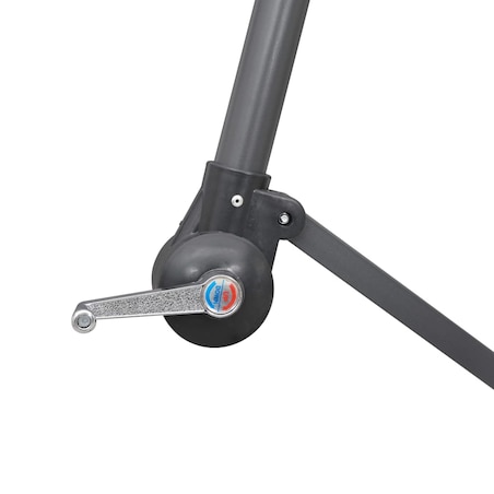 vidaXL Parasol ogrodowy, wiszący, zielony, 3 m, słupek aluminiowy