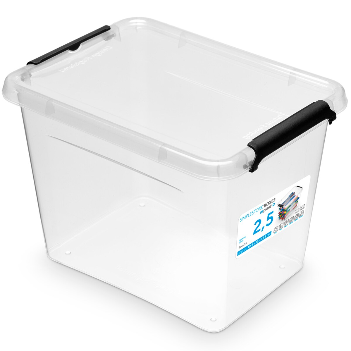 Pojemnik Plastikowy Pudełko Z Pokrywą Do Przechowywania Box Organizer 2,5L