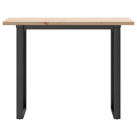 vidaXL Stół jadalniany z czworokątnymi nogami, 100x50x75,5 cm