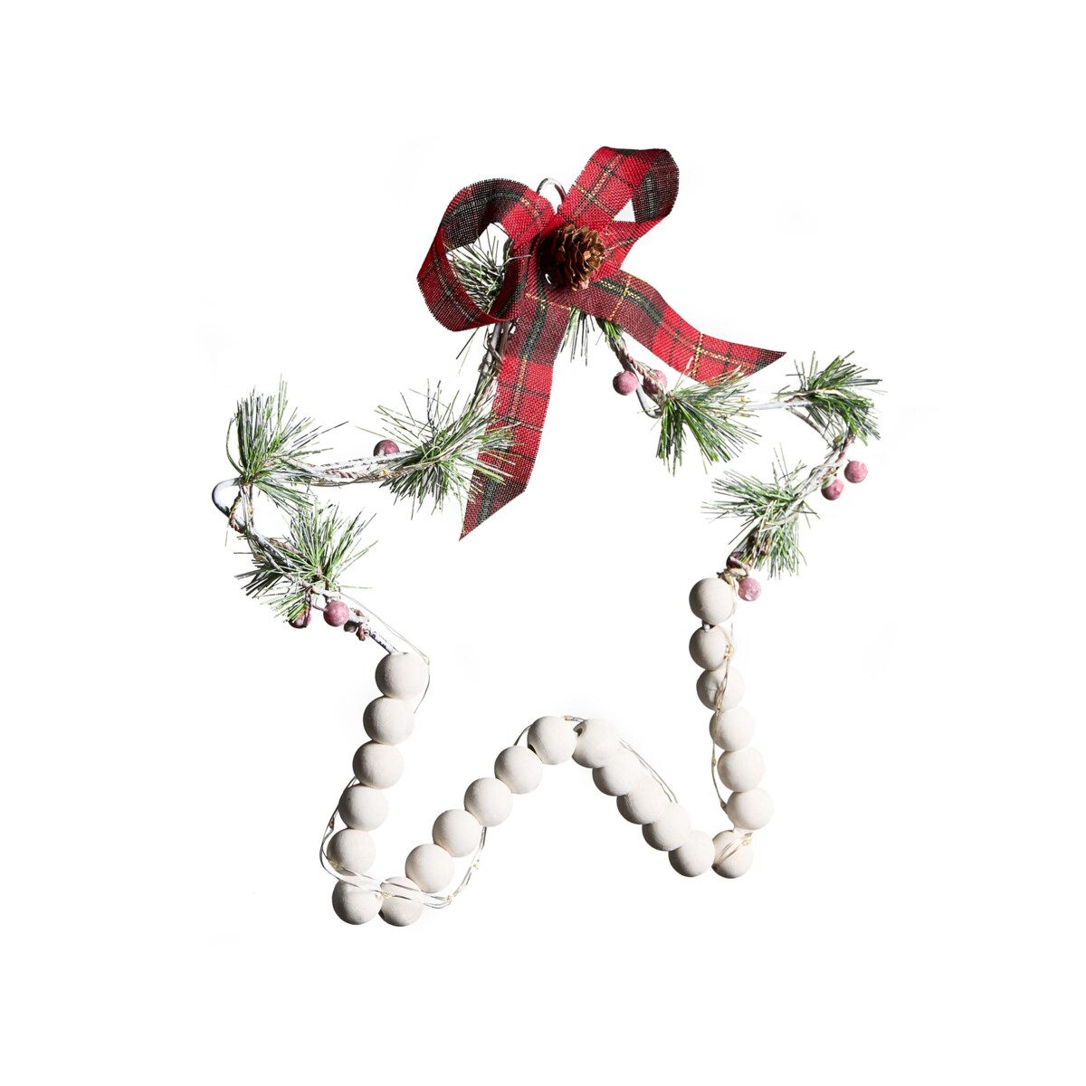 Zestaw 3 dekoracji wiszących LED KALLAVESI Gwiazda 25/30/35 cm Biały