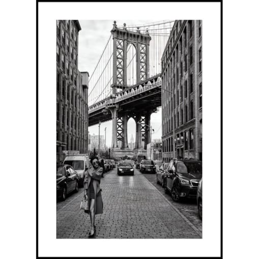 Poster Story, Plakat, Obraz - Spacer po Brooklyn Bridge, wymiary 30 x 42 cm