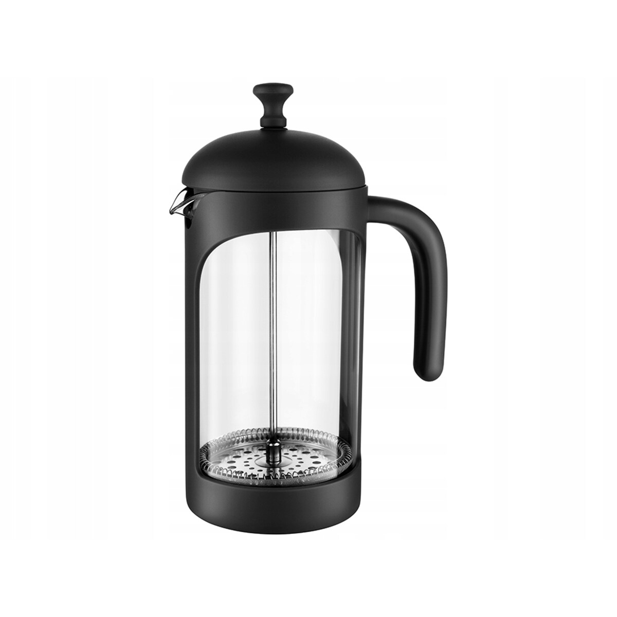 DZBANEK SZKLANY Z ZAPARZACZEM sitko na zioła herbatę TŁOK ręczny 600 ml