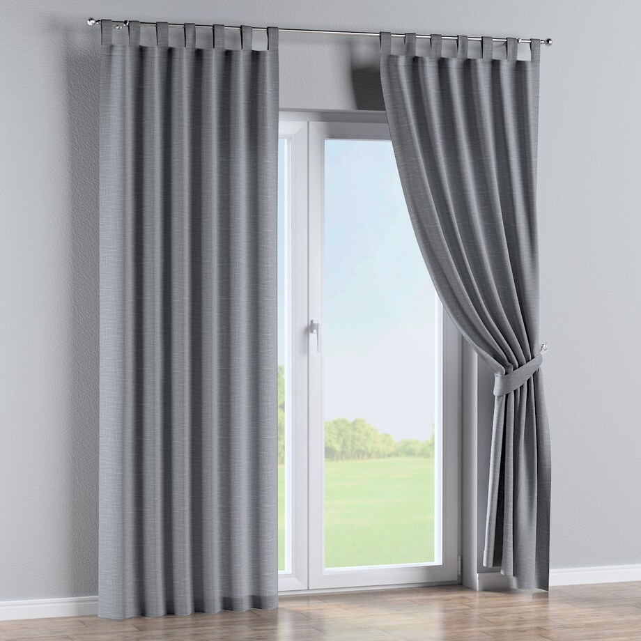Zasłona na szelkach 1 szt. 130x245 szary