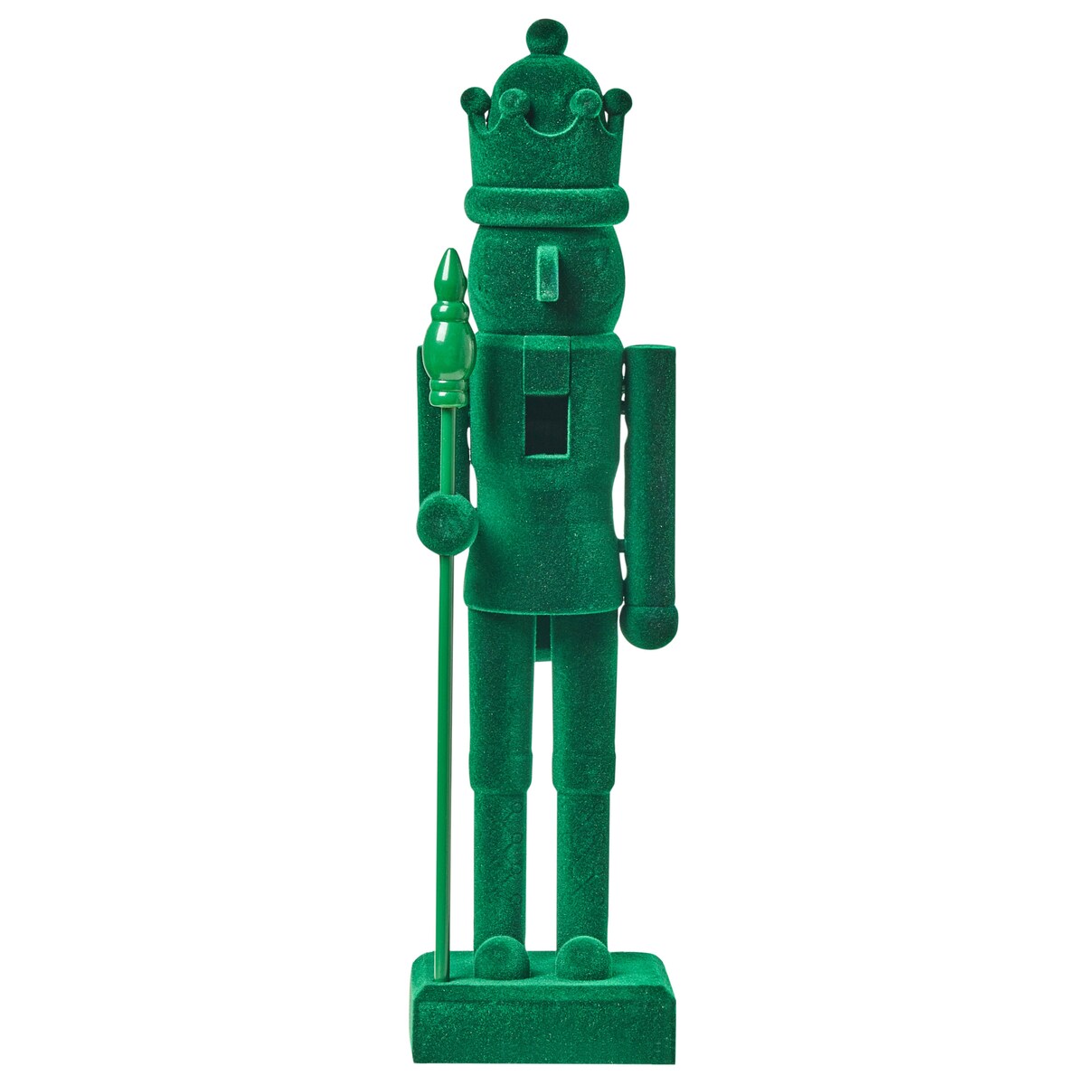 Zestaw 2 figurek dekoracyjnych FLATEY Dziadek do orzechów 40 cm Zielony