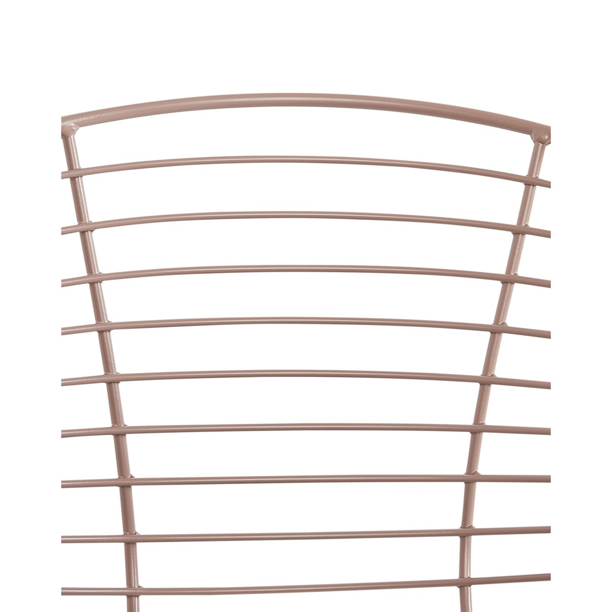 Zestaw 2 metalowych krzeseł do jadalni beżowy HOBACK