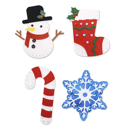 Boże Narodzenie - filcowy zestaw do szycia DIY - 12 elementów