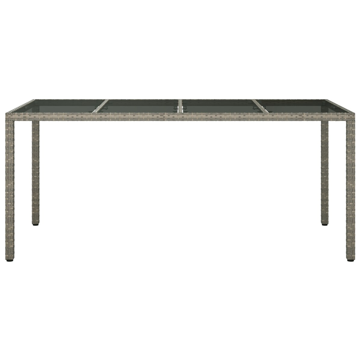vidaXL Stół Jadalny Ogrodowy Szary 190x90x75 cm Polirattan