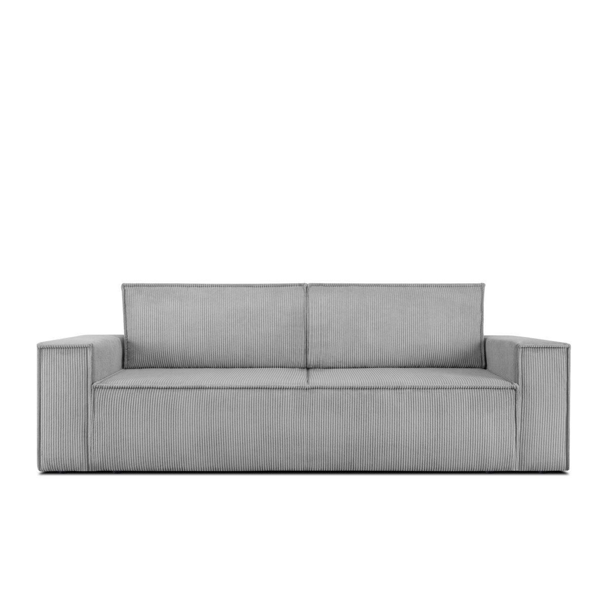 KONSIMO NAPI Sofa 3-osobowa z pojemnikiem na pościel, jasnoszara