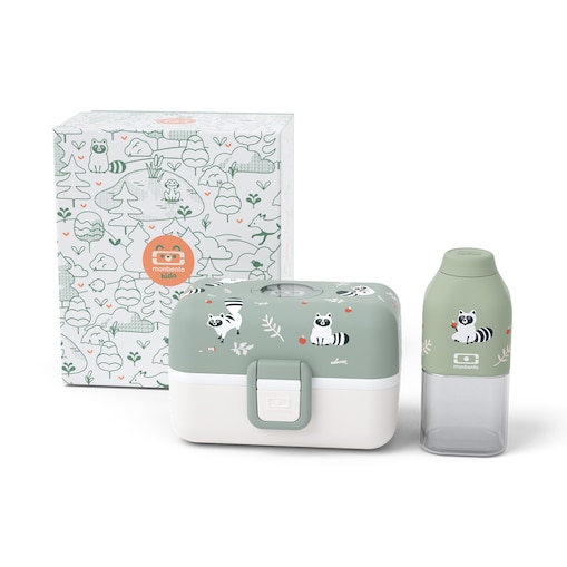 Monbento Gift Box dla dzieci - MB Trésor + MB Positive S - Racoon