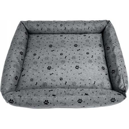 Legowisko Dla Psa Kanapa Posłanie 115X95 Cm Wodoodporne Poduszki Pikowane Kość Czarna