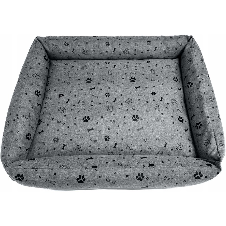 Legowisko Dla Psa Kanapa Posłanie 115X95 Cm Wodoodporne Poduszki Pikowane Kość Czarna