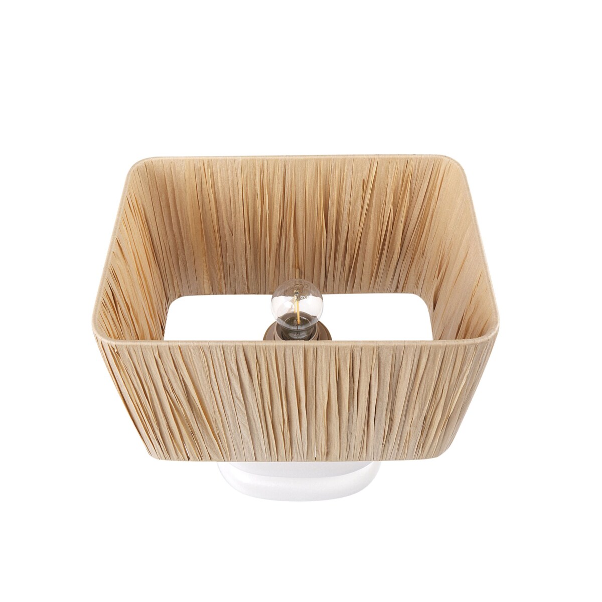 Lampa stołowa ceramiczna biała JUDY