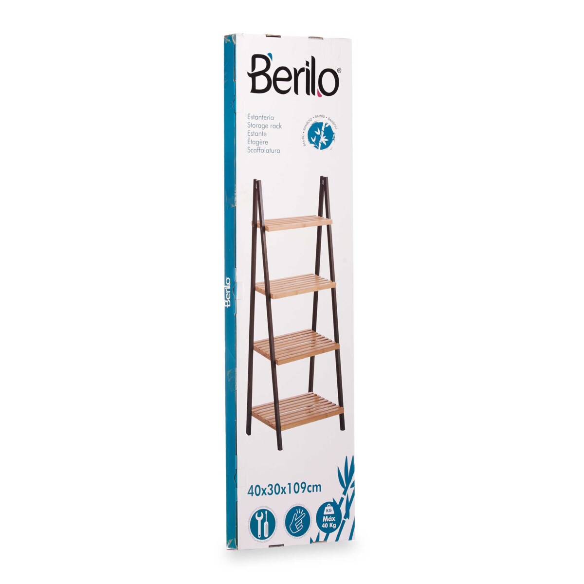 Regał BAMBOO GLOW, 40 x 30 x 109 cm