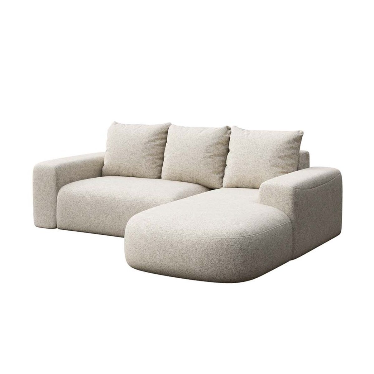 Monce Sofa narożna prawa jasno beżowa