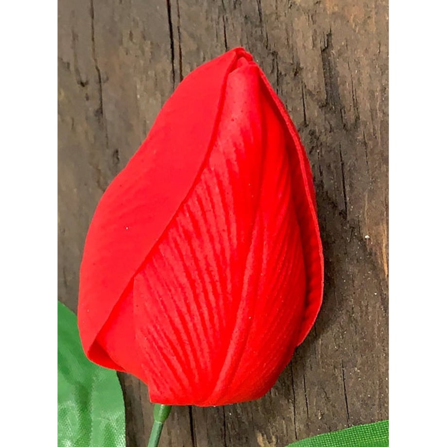 KWIATY Z MYDŁA tulipan czerwony do kompozycji bukiet stroik box prezent