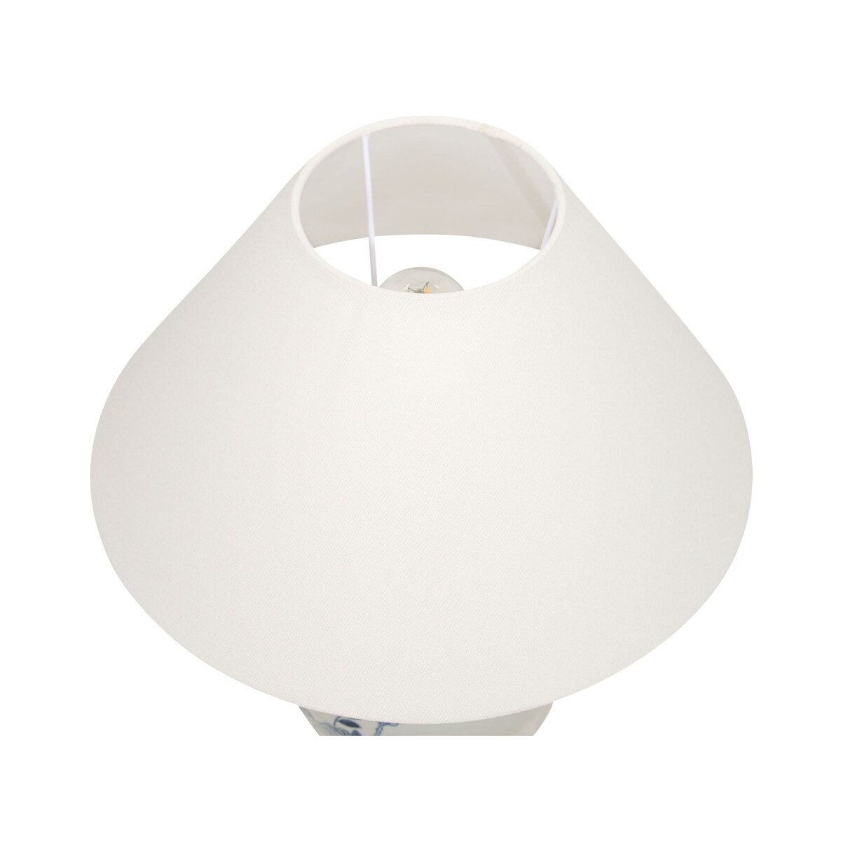 Lampa stołowa porcelanowa biało-niebieska MAGROS