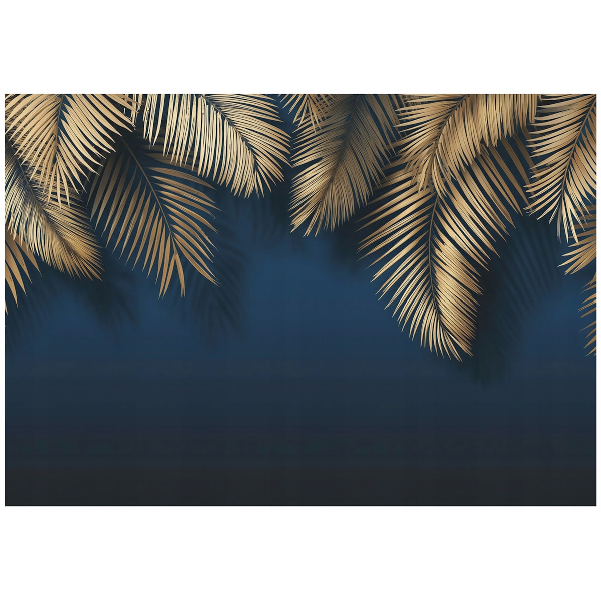 Fototapeta Do Sypialni Salonu Na Flizelinie Liście Abstrakcja Niebieski 350x250