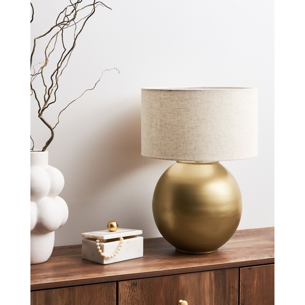 Lampa stołowa SOBRAMATI Metal Mosiężny