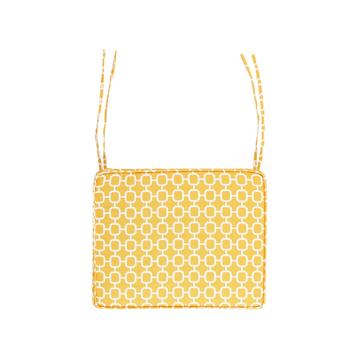 Zestaw 6 poduszek na krzesła ogrodowe geometryczny wzór żółty TOLVE