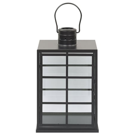 Lampion metalowy 33 cm czarny BINTAN