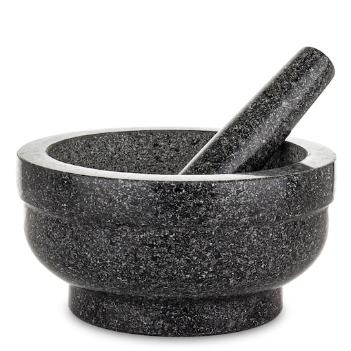 Moździerz kuchenny marmurowy ULUK grafitowy 10,5x21X21 cm