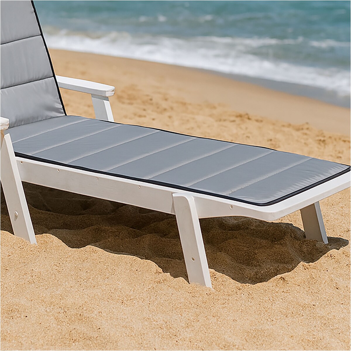 Poduszka Pikowana Z Oparciem Z Pianki Na Ławkę Krzesło Leżak 190X60 Cm