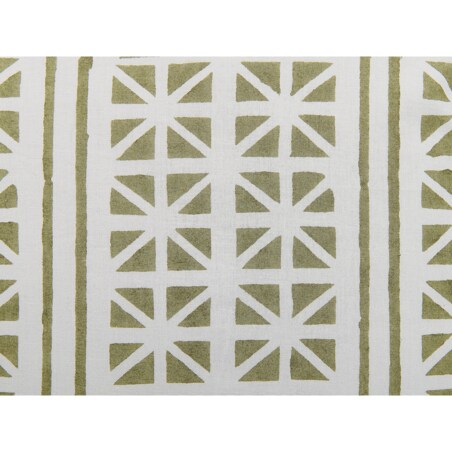 2 bawełniane poduszki dekoracyjne w geometryczny wzór 45 x 45 cm zielone z białym SYRINGA