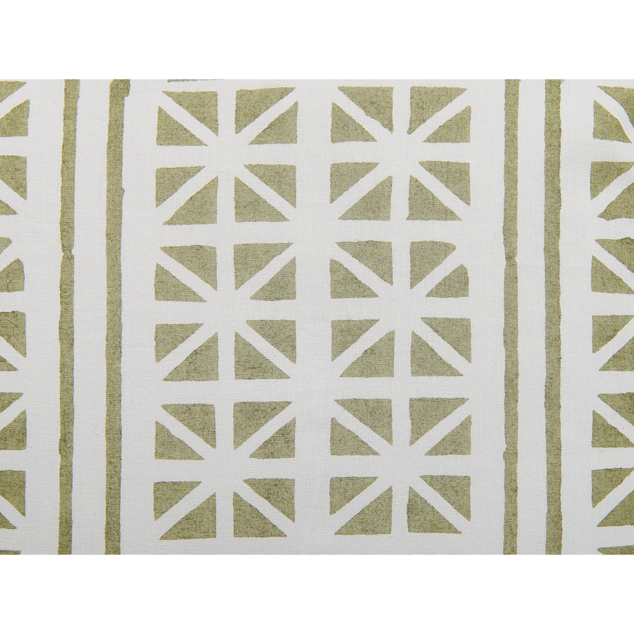 2 bawełniane poduszki dekoracyjne w geometryczny wzór 45 x 45 cm zielone z białym SYRINGA