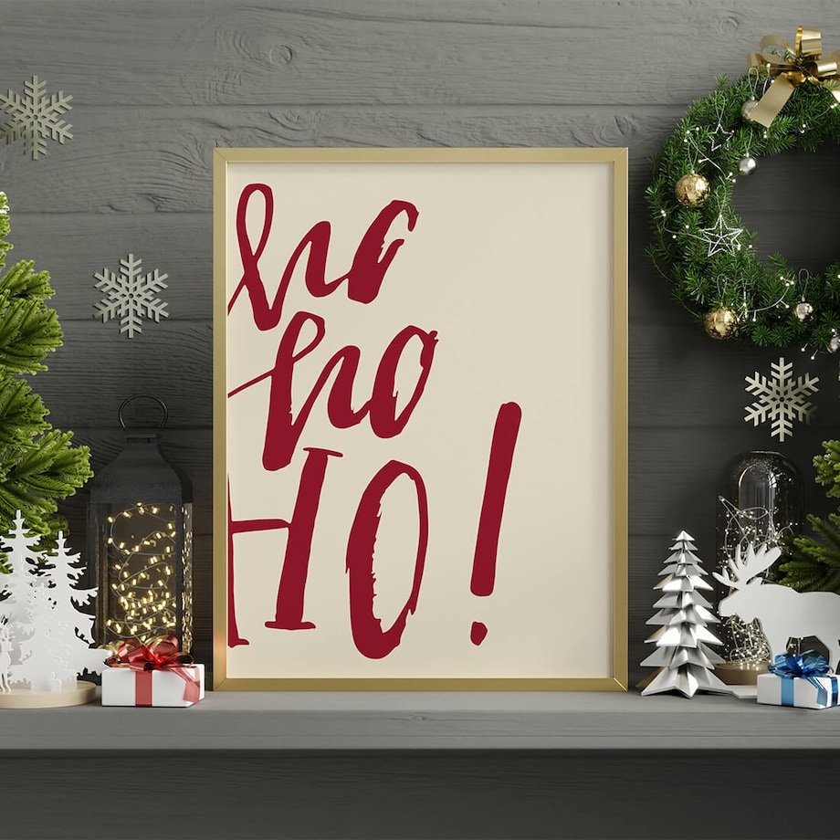 Plakat dla dzieci HoHoHo 20x30