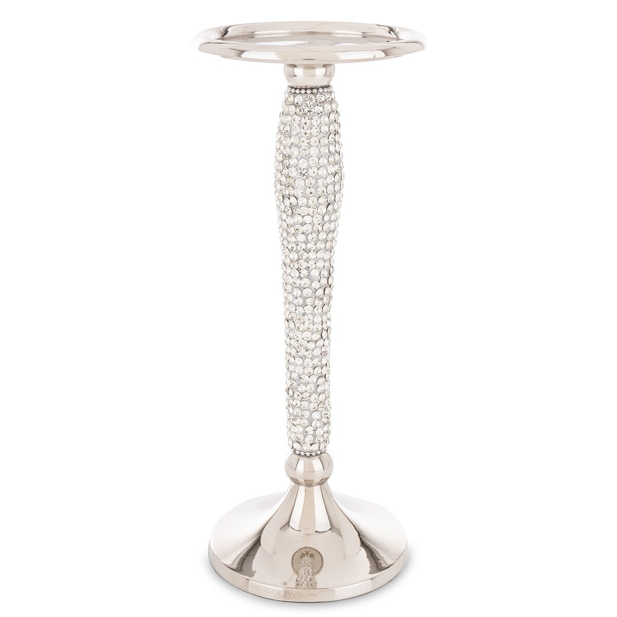 Świecznik srebrny kolumnowy KOLERE 26x10 cm tall