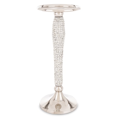 Świecznik srebrny kolumnowy KOLERE 26x10 cm tall