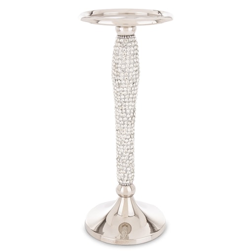 Świecznik srebrny kolumnowy KOLERE 26x10 cm tall